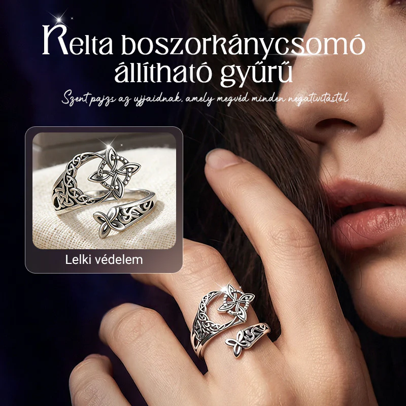 Celtic Witch Knot Adjustable Ring – Infinity, Power and Style on Your Finger ✨💍